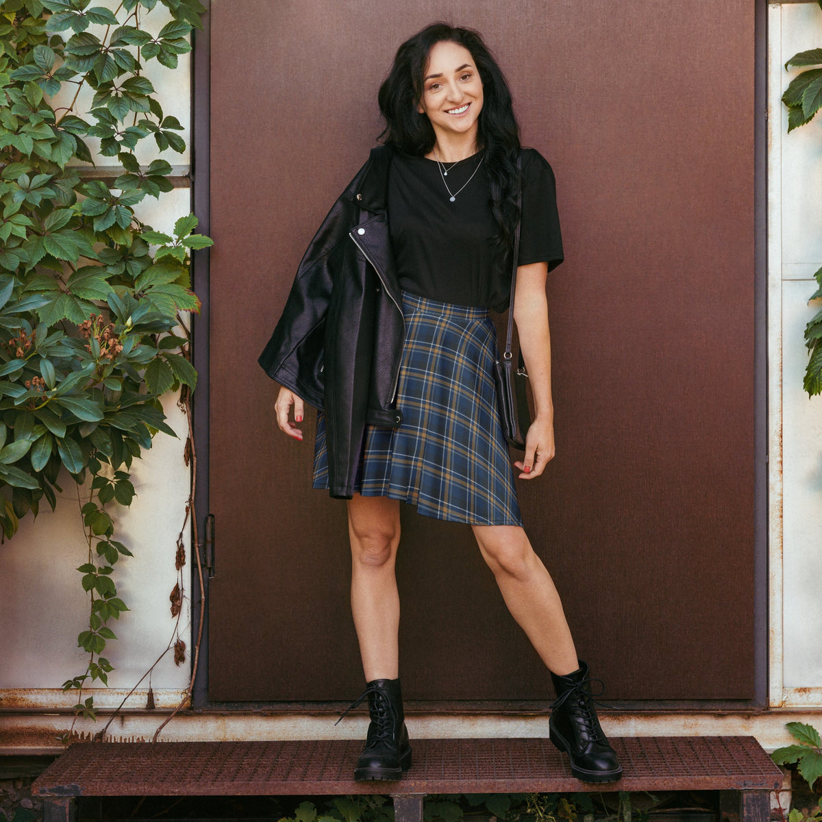Azure House Tartan Skater Skirt - Adventure Row