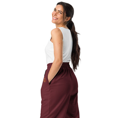 Crimson House Crest Wide-Leg Joggers - Adventure Row
