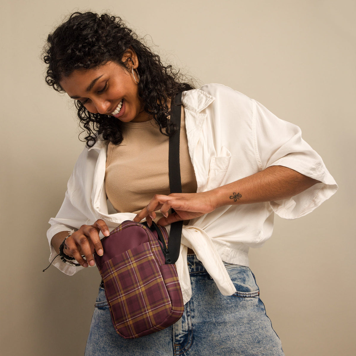 Crimson House Tartan Crossbody Bag - Adventure Row