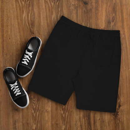 Golden House Collegiate Fleece Shorts — black back mockup