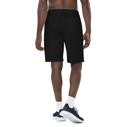 Emerald House Collegiate Fleece Shorts — black back mockup