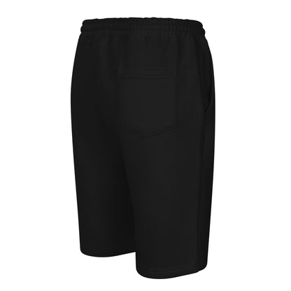 Emerald House Collegiate Fleece Shorts — black right back mockup